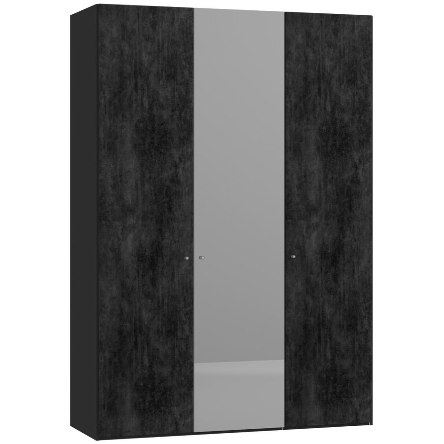 Grafiet / Donker Spiegel Draaideurkast 3 deuren Grafiet / Donker Spiegel Draaideurkast 3 deuren