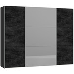 Jutzler Grafiet / Donker Spiegel Schuifdeurkast 278 cm