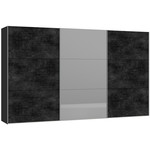 Jutzler Grafiet / Donker Spiegel Schuifdeurkast 379 cm Jutzler Grafiet / Donker Spiegel Schuifdeurkast 379 cm