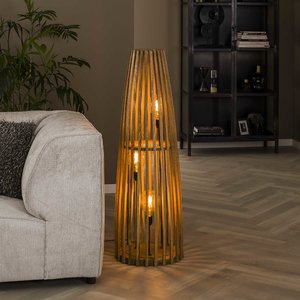 Staande lamp hout bij Furnea