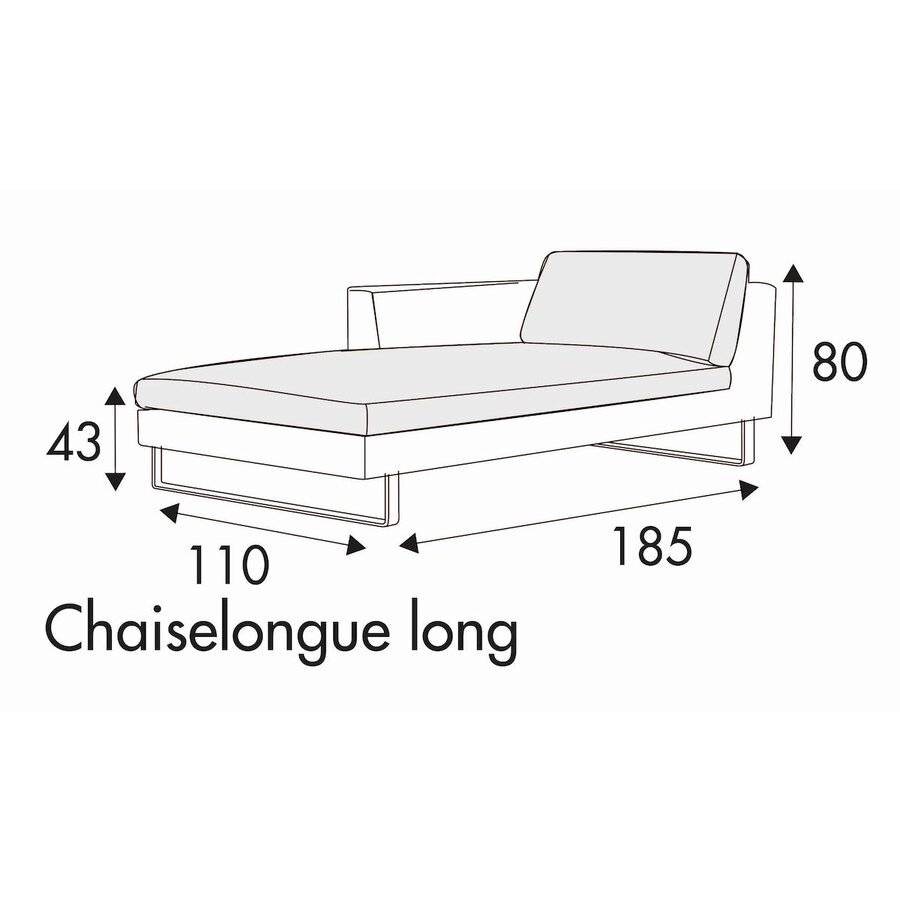 Tokyo Chaise Longue 110 x 185 cm Rechts/Links Tokyo Chaise Longue 110 x 185 cm Rechts/Links