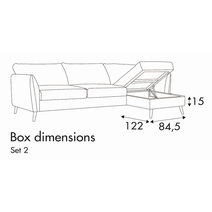 Lucy Set 2 Slaapbank 305 cm Lucy Set 2 Slaapbank 305 cm