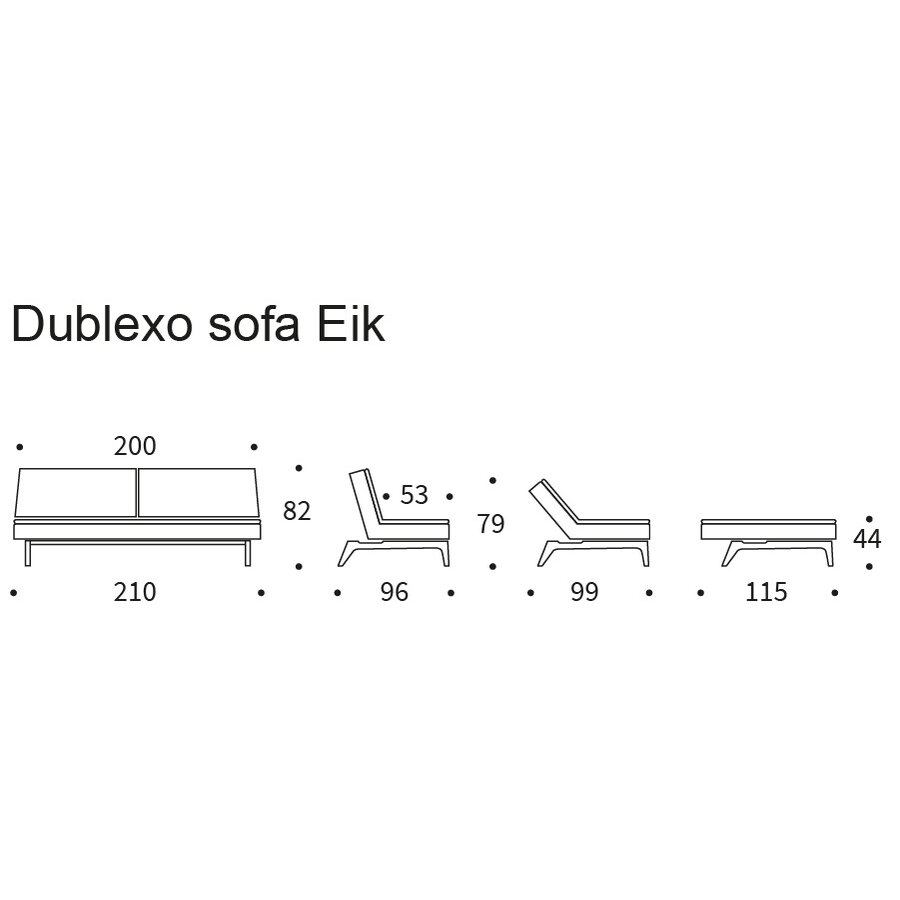 Dublexo Slaapbank Natural/Gerookt Eiken Dublexo Slaapbank Natural/Gerookt Eiken
