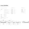 Junus Slaapbank Grijs 140 cm