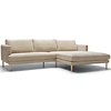 Britt 2.5-Zits Bank + Chaiselongue Natur