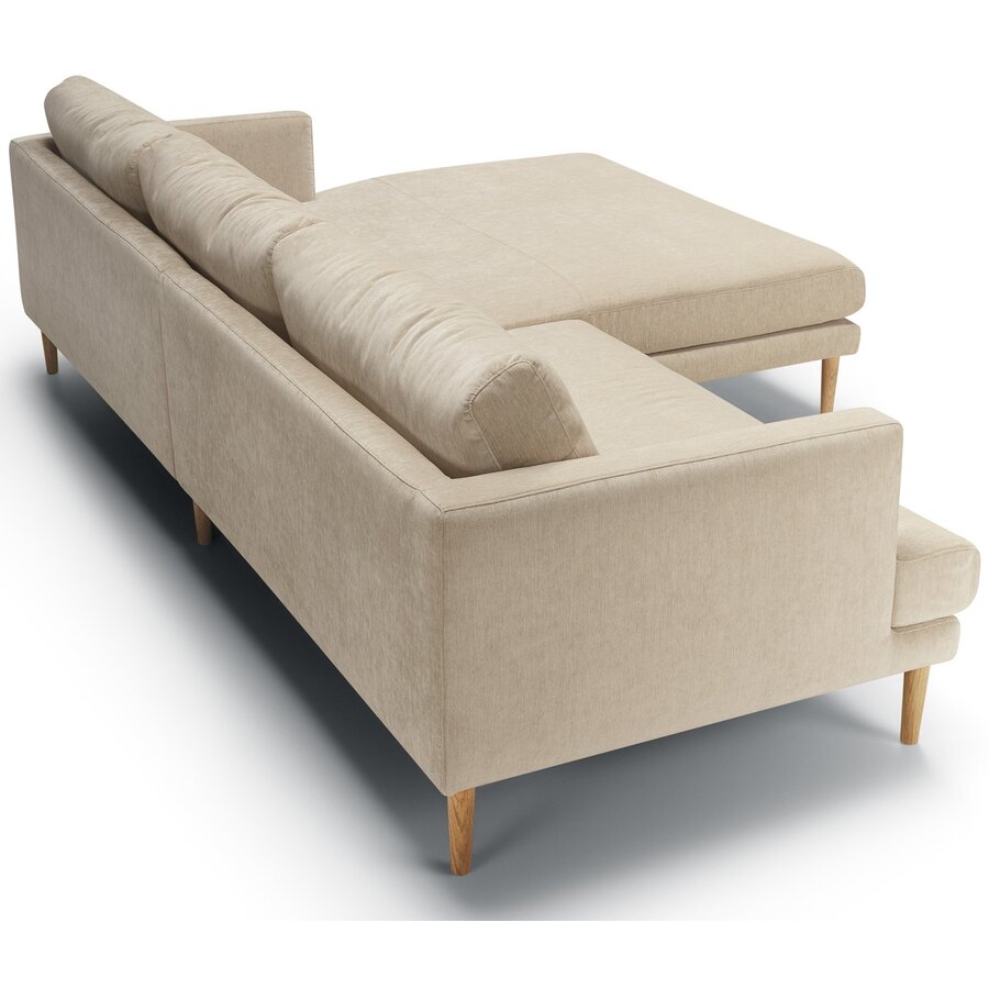 Britt 2.5-Zits Bank + Chaiselongue Natur Britt 2.5-Zits Bank + Chaiselongue Natur