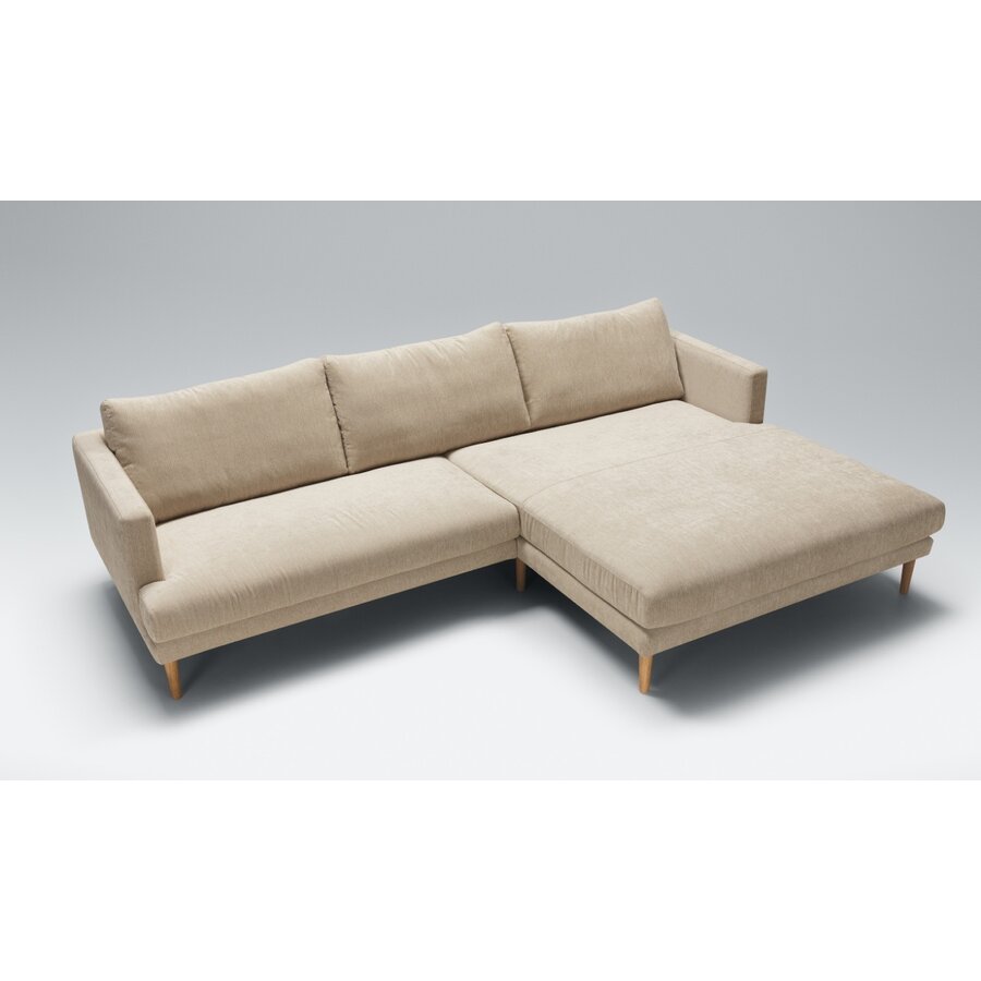 Britt 2.5-Zits Bank + Chaiselongue Natur Britt 2.5-Zits Bank + Chaiselongue Natur