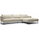 Britt 2.5-Zits Bank + Chaiselongue Flax Natur