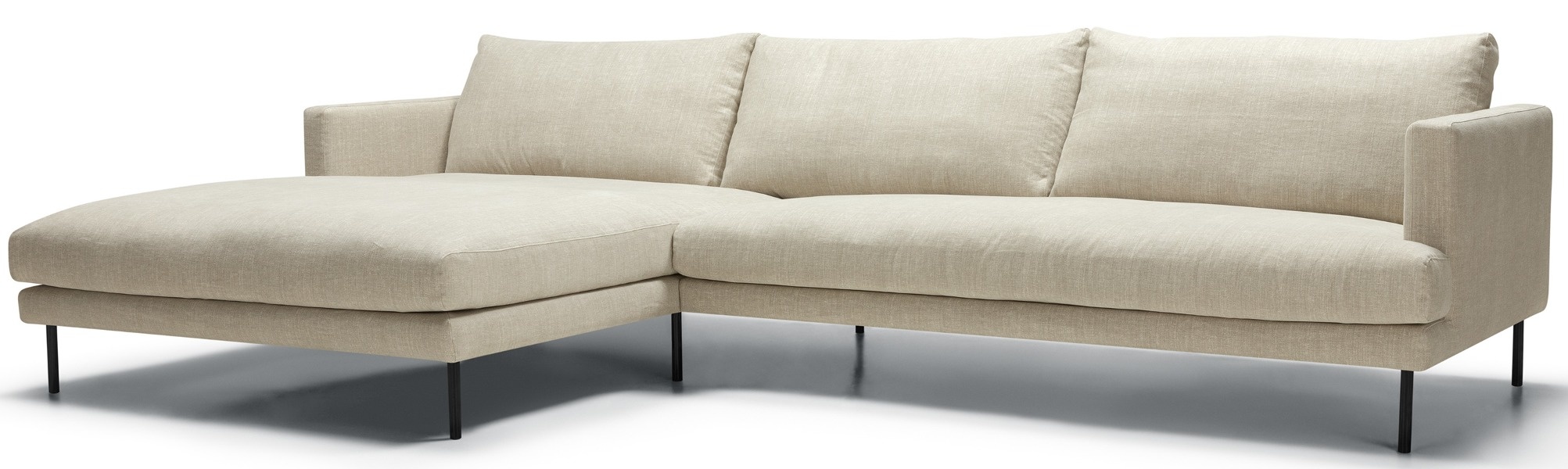 Britt 3-Zits Bank + Chaiselongue Flax Natur