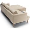 Britt 3-Zits Bank + Chaiselongue Natur