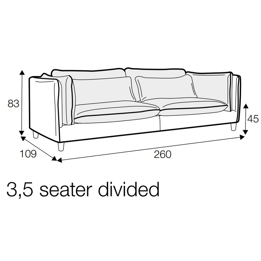 Vidar 3.5-Zitsbank Flax Cream