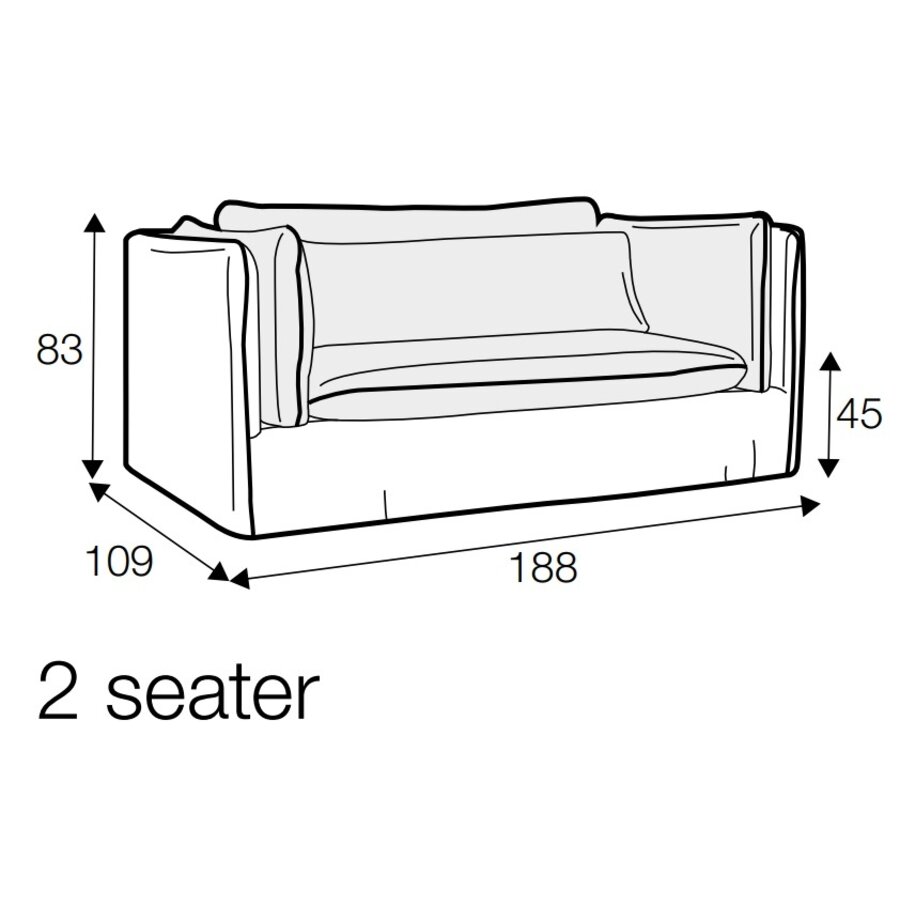 Vidar 2-Zitsbank Beige Vidar 2-Zitsbank Beige