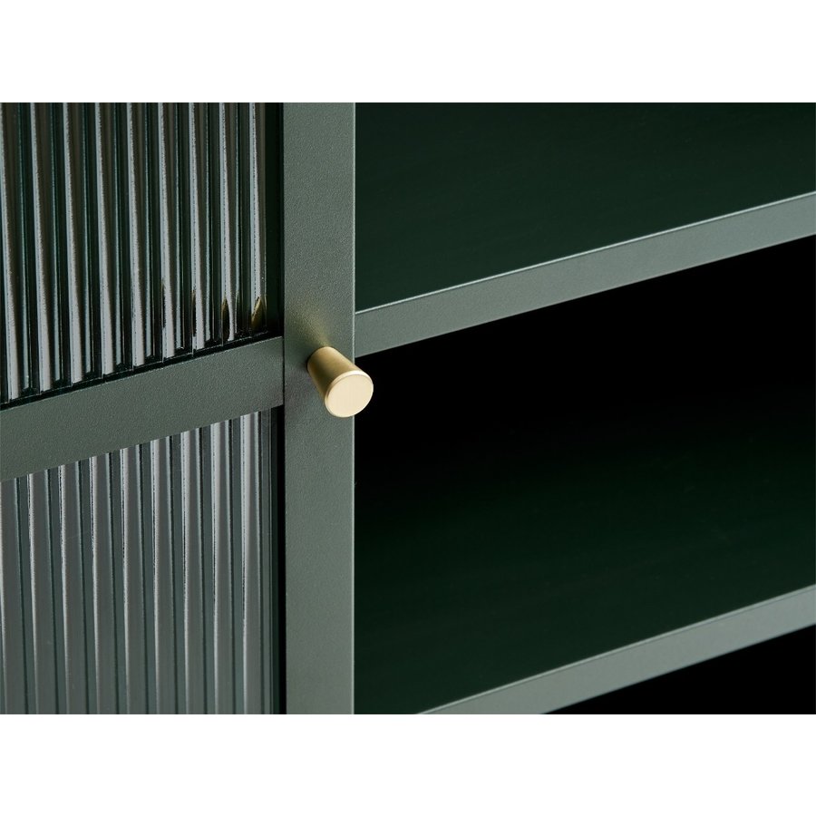 Bronco Opbergkast Glazen Deuren Groen Bronco Opbergkast Glazen Deuren Groen