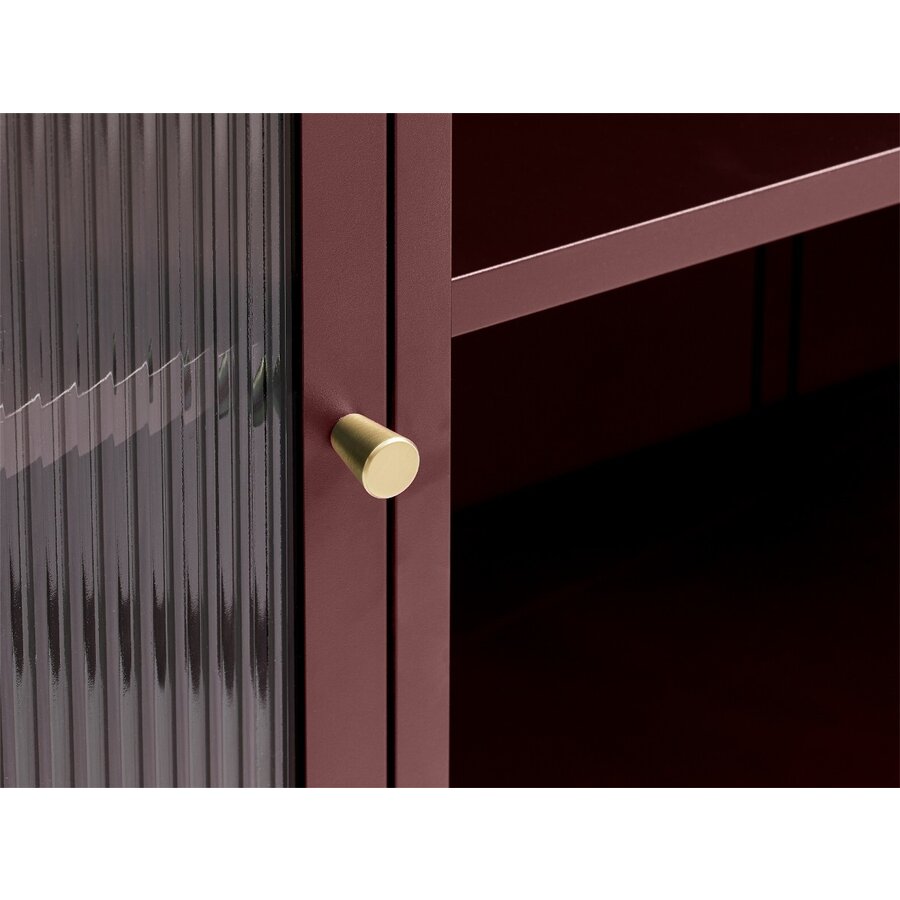 Bronco Dressoir Glazen Deuren Wijnrood Bronco Dressoir Glazen Deuren Wijnrood