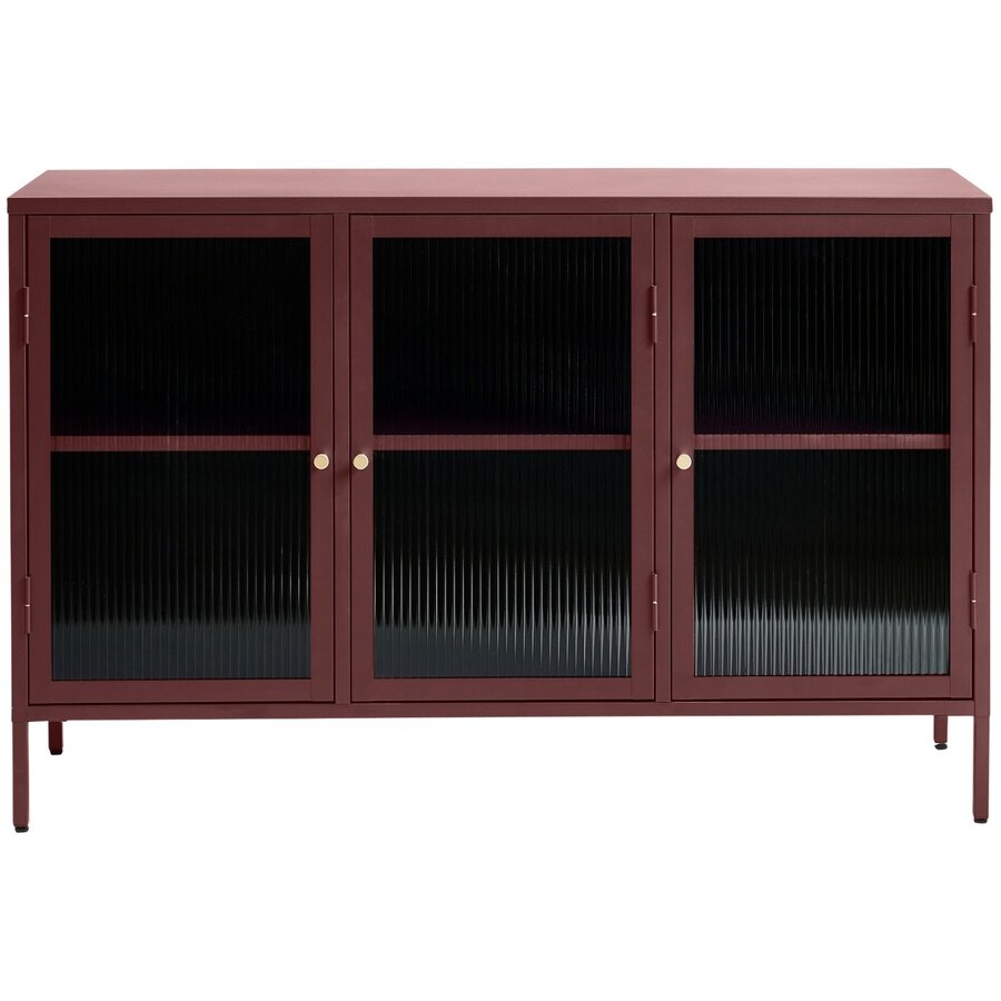 Bronco Dressoir Glazen Deuren Wijnrood Bronco Dressoir Glazen Deuren Wijnrood