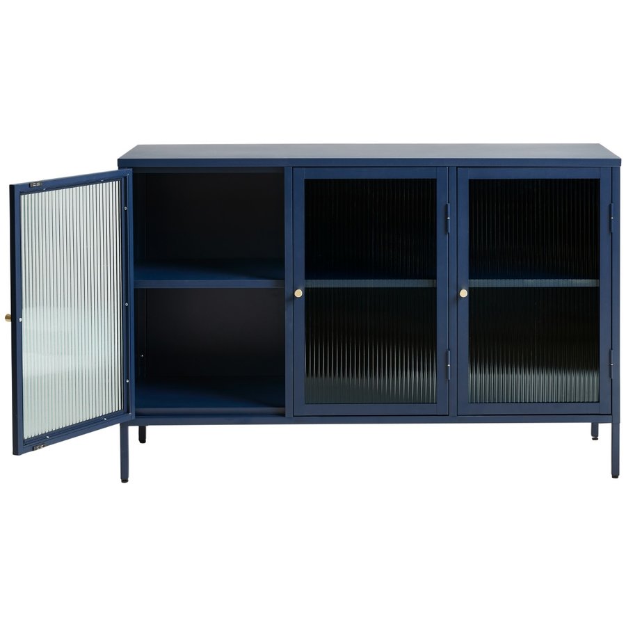 Bronco Dressoir Glazen Deuren Blauw Bronco Dressoir Glazen Deuren Blauw