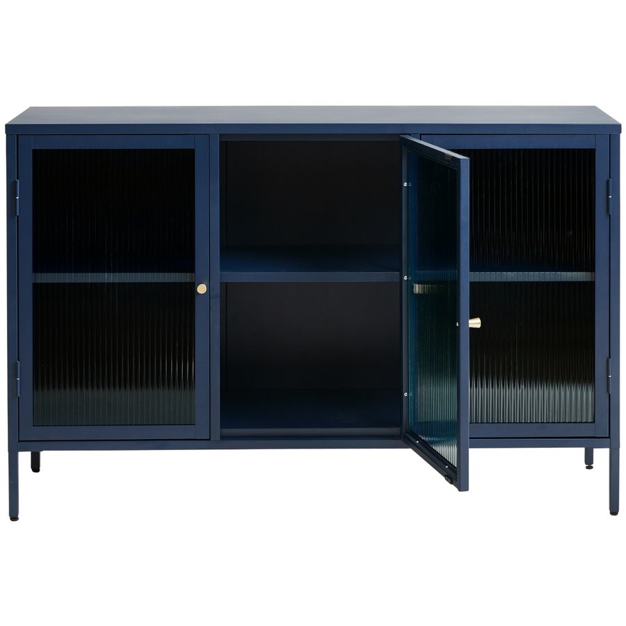 Bronco Dressoir Glazen Deuren Blauw Bronco Dressoir Glazen Deuren Blauw