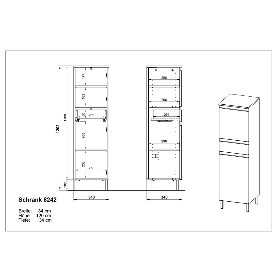 Salinas Badkamerkast Small Hoogglans Wit Salinas Badkamerkast Small Hoogglans Wit