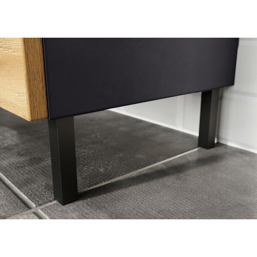 Salinas Wastafelonderkast Grafiet / Eiken 60 cm Salinas Wastafelonderkast Grafiet / Eiken 60 cm