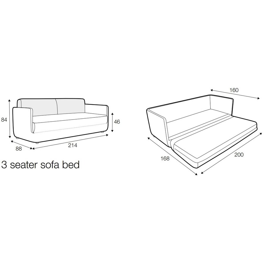 Stina 3-Slaapbank Warm Geel