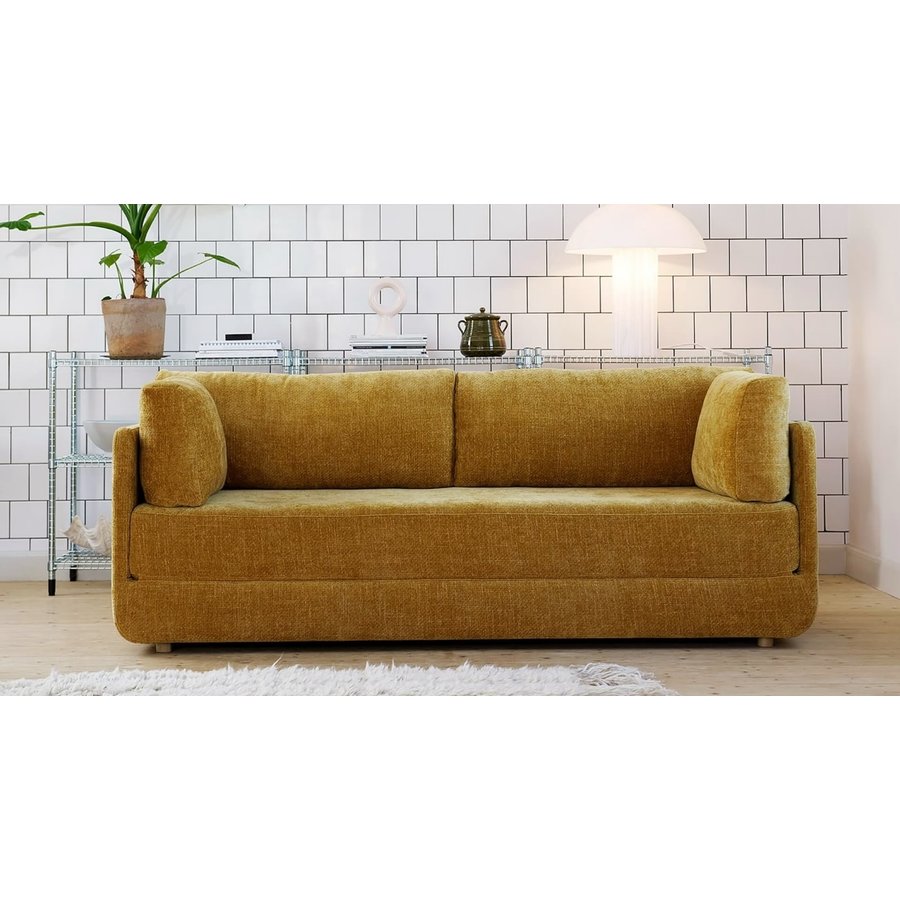 Stina 3-Slaapbank Warm Geel