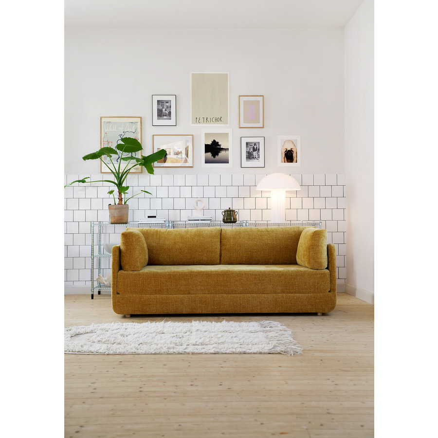 Stina 3-Slaapbank Warm Geel