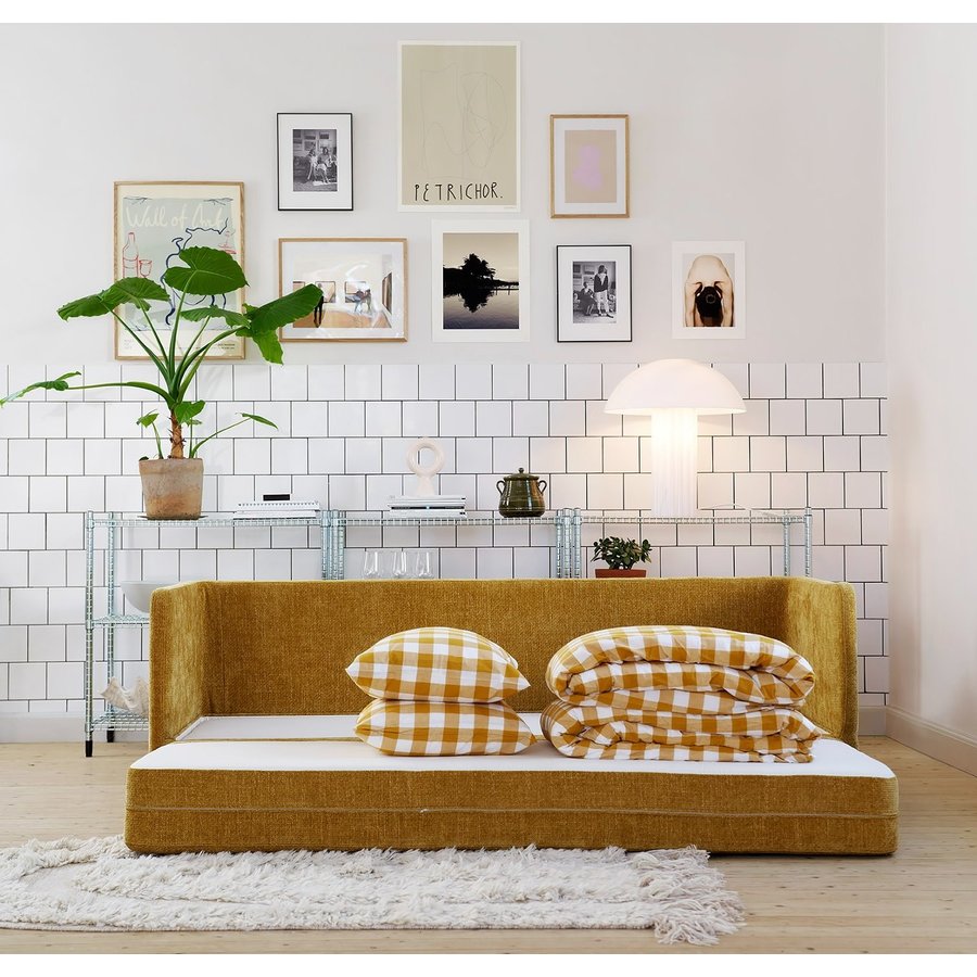 Stina 3-Slaapbank Warm Geel