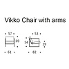 Vikko Loungestoel met Armleuning Donkerblauw