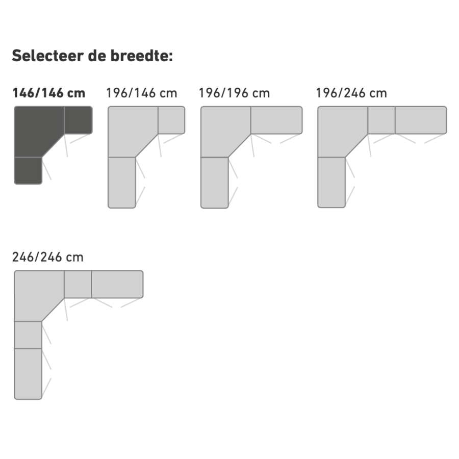 Lichtgrijs Hoek Kledingkast 3 deuren Lichtgrijs Hoek Kledingkast 3 deuren