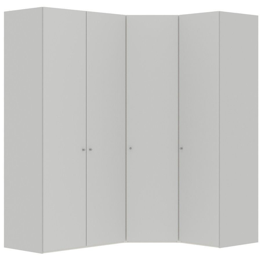 Lichtgrijs Hoek Kledingkast 4 deuren Lichtgrijs Hoek Kledingkast 4 deuren