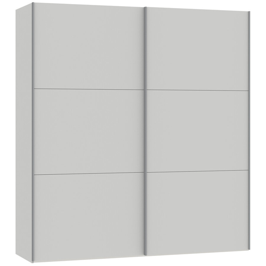 Lichtgrijs Schuifdeurkast 202 cm Lichtgrijs Schuifdeurkast 202 cm