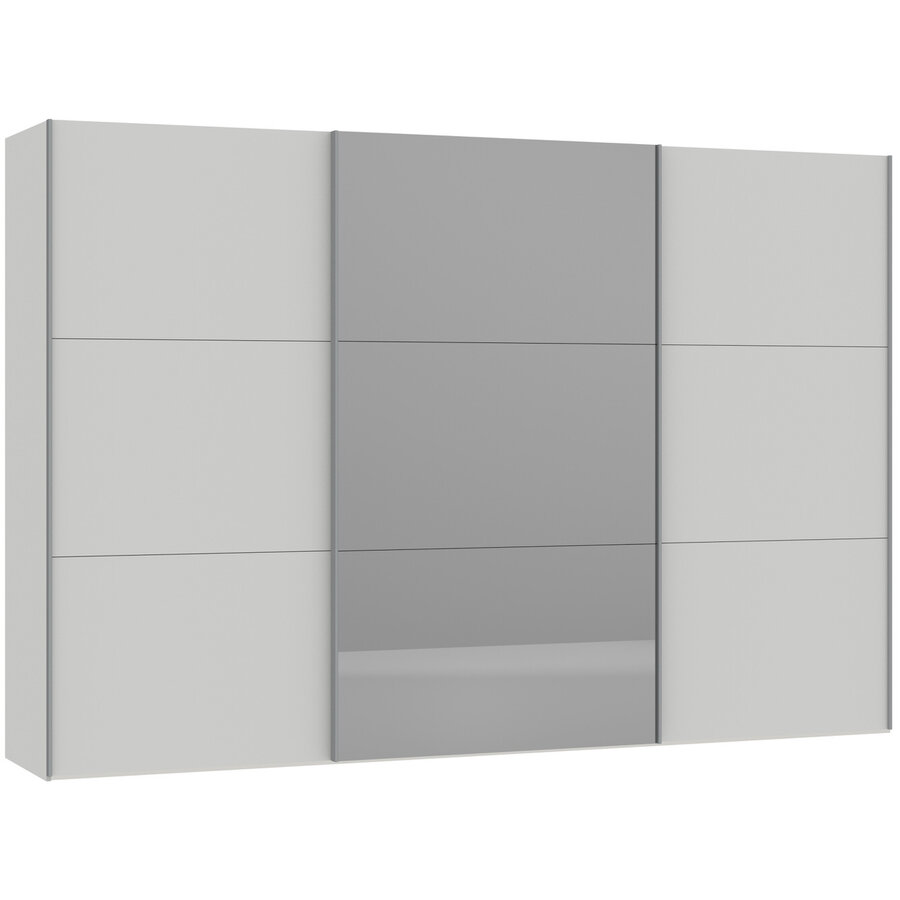Lichtgrijs / Donker Spiegel Schuifdeurkast 328 cm Lichtgrijs / Donker Spiegel Schuifdeurkast 328 cm