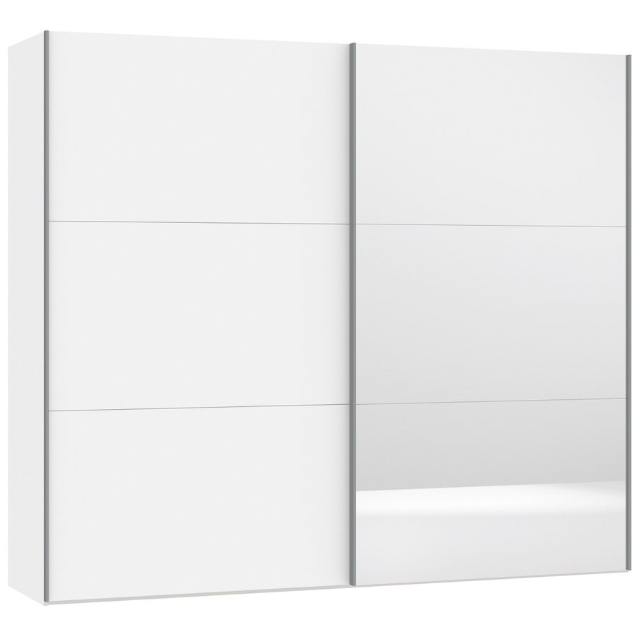 Blanche Schuifdeurkast Wit/Spiegel 253 cm Blanche Schuifdeurkast Wit/Spiegel 253 cm