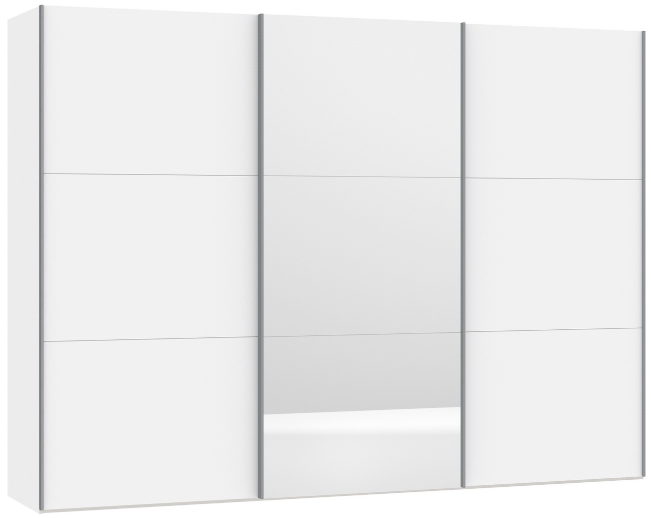 Jutzler Blanche Schuifdeurkast Wit/Spiegel 303 cm