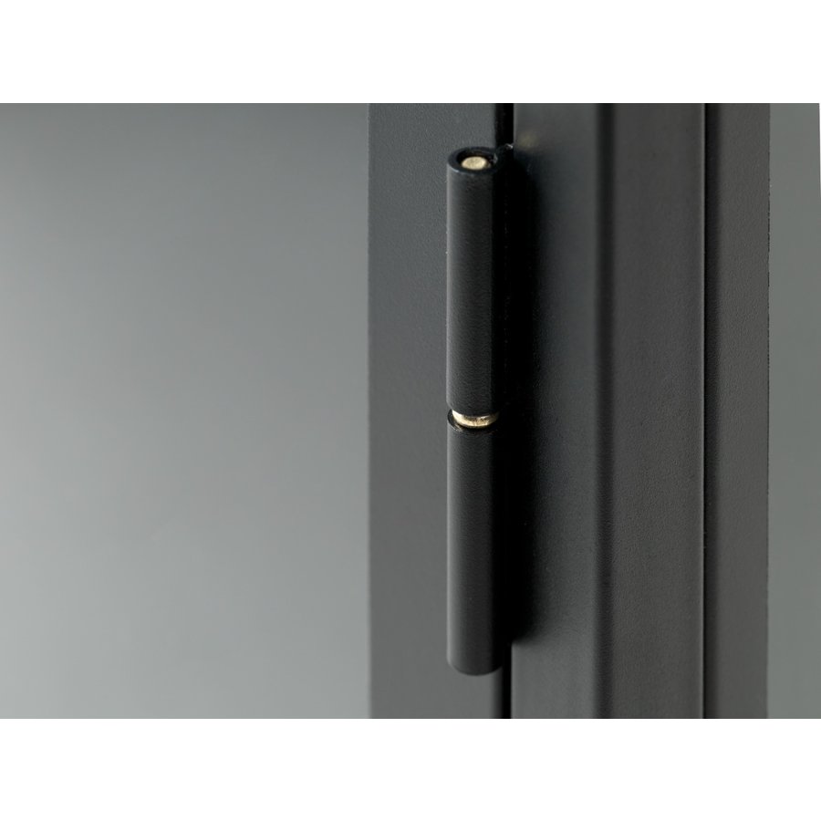 Carmel Glazen Opbergkast 160 cm Zwart Carmel Glazen Opbergkast 160 cm Zwart