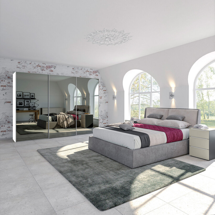 Spiegel Schuifdeurkast 379 cm Spiegel Schuifdeurkast 379 cm