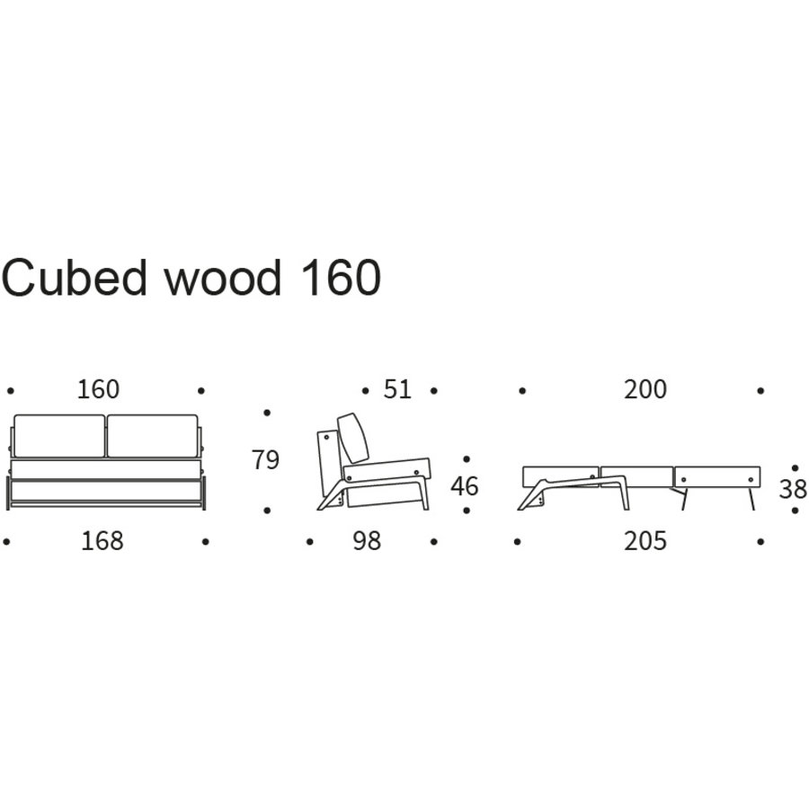 Cubed Wood 160 cm Slaapbank Rust Cubed Wood 160 cm Slaapbank Rust