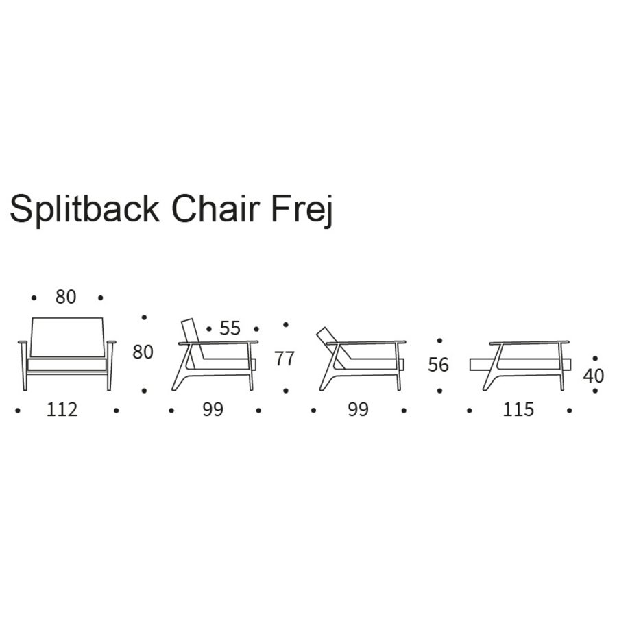 Splitback Fauteuil Mosterd / Gerookt Eiken Splitback Fauteuil Mosterd / Gerookt Eiken
