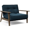 Splitback Fauteuil Marineblauw / Gerookt Eiken