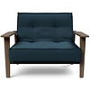 Splitback Fauteuil Marineblauw / Gerookt Eiken