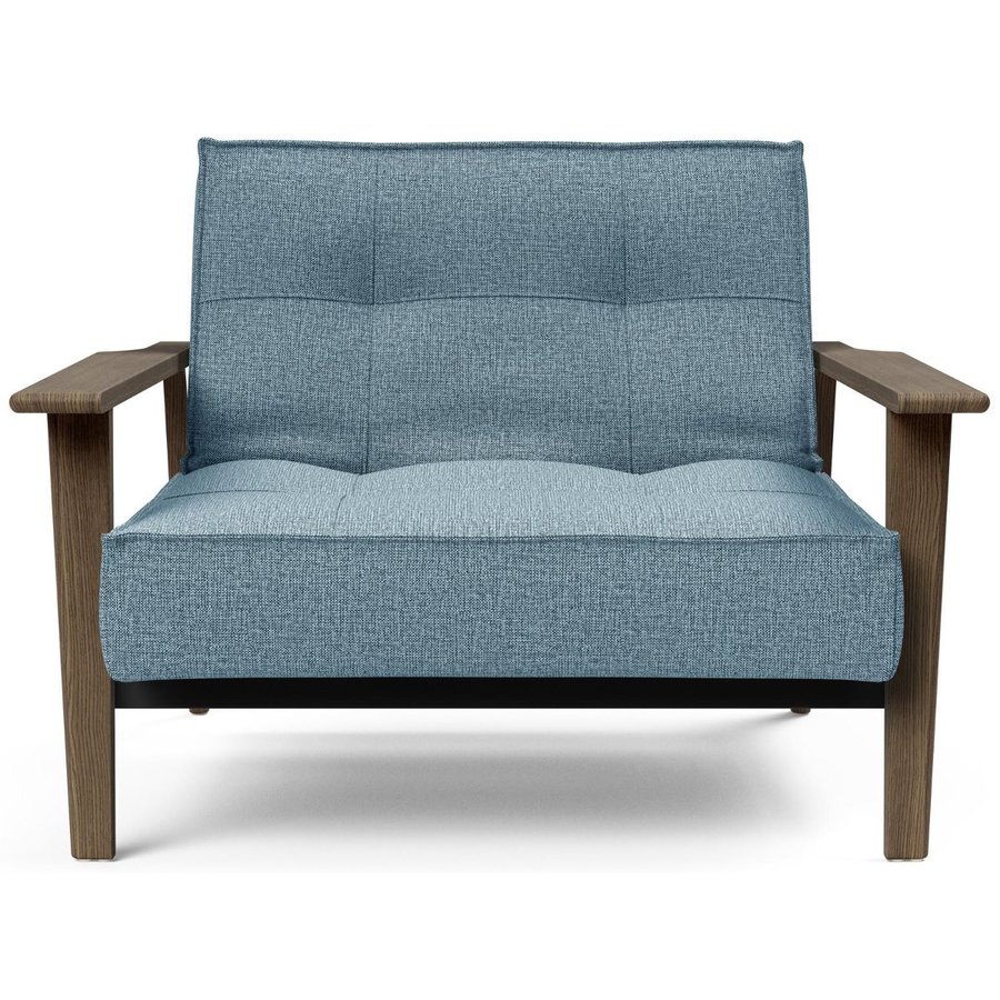 Splitback Fauteuil Blauw / Gerookt Eiken Splitback Fauteuil Blauw / Gerookt Eiken