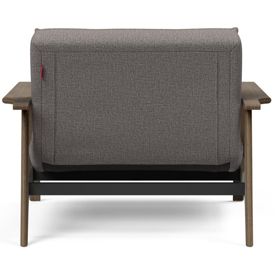 Splitback Fauteuil Grijs / Gerookt Eiken