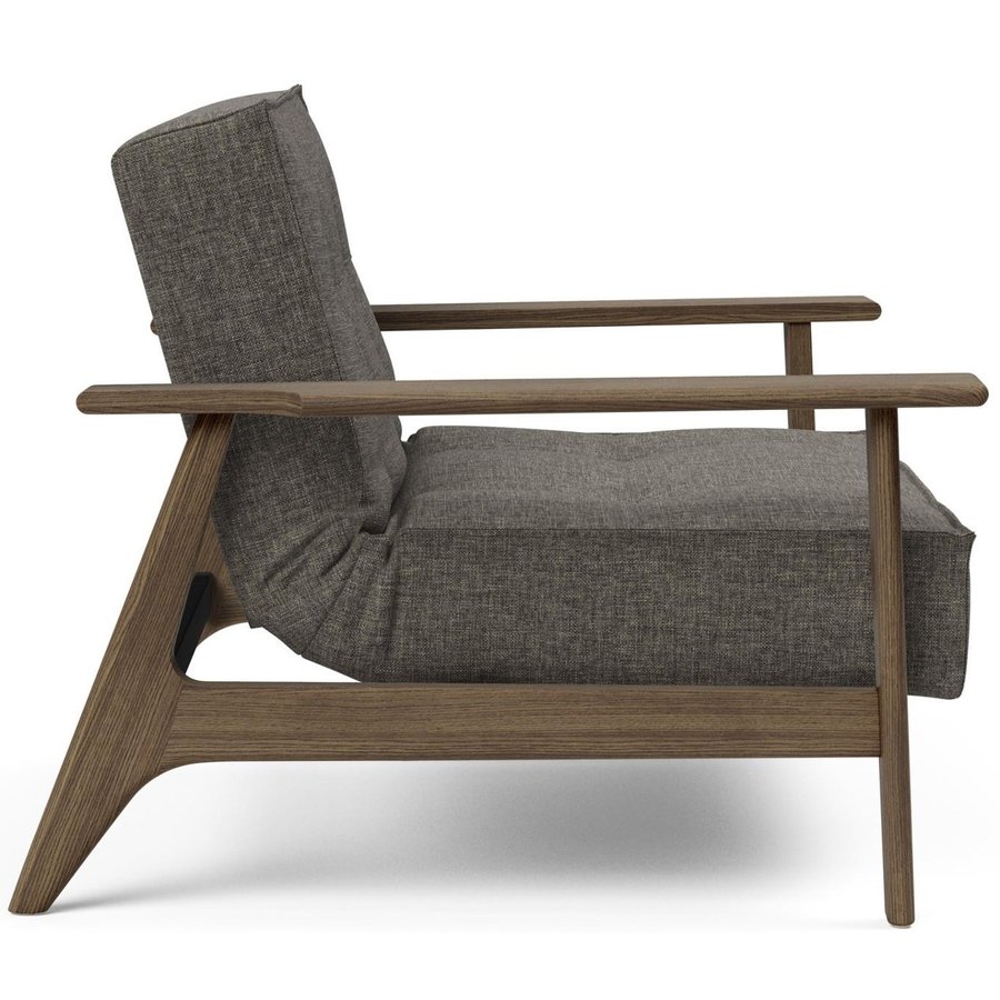 Splitback Fauteuil Donkergrijs / Gerookt Eiken Splitback Fauteuil Donkergrijs / Gerookt Eiken