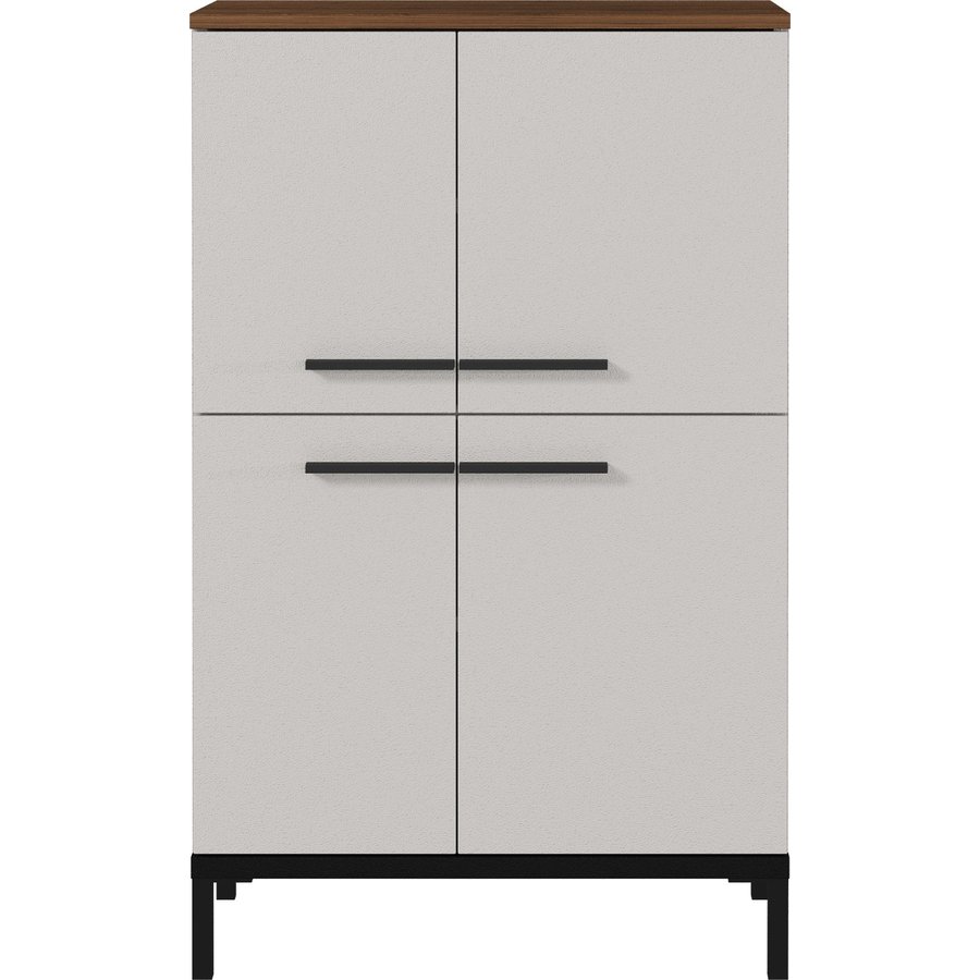 Yonkers Badkamerkast Laag Cashmere/Walnoot Yonkers Badkamerkast Laag Cashmere/Walnoot