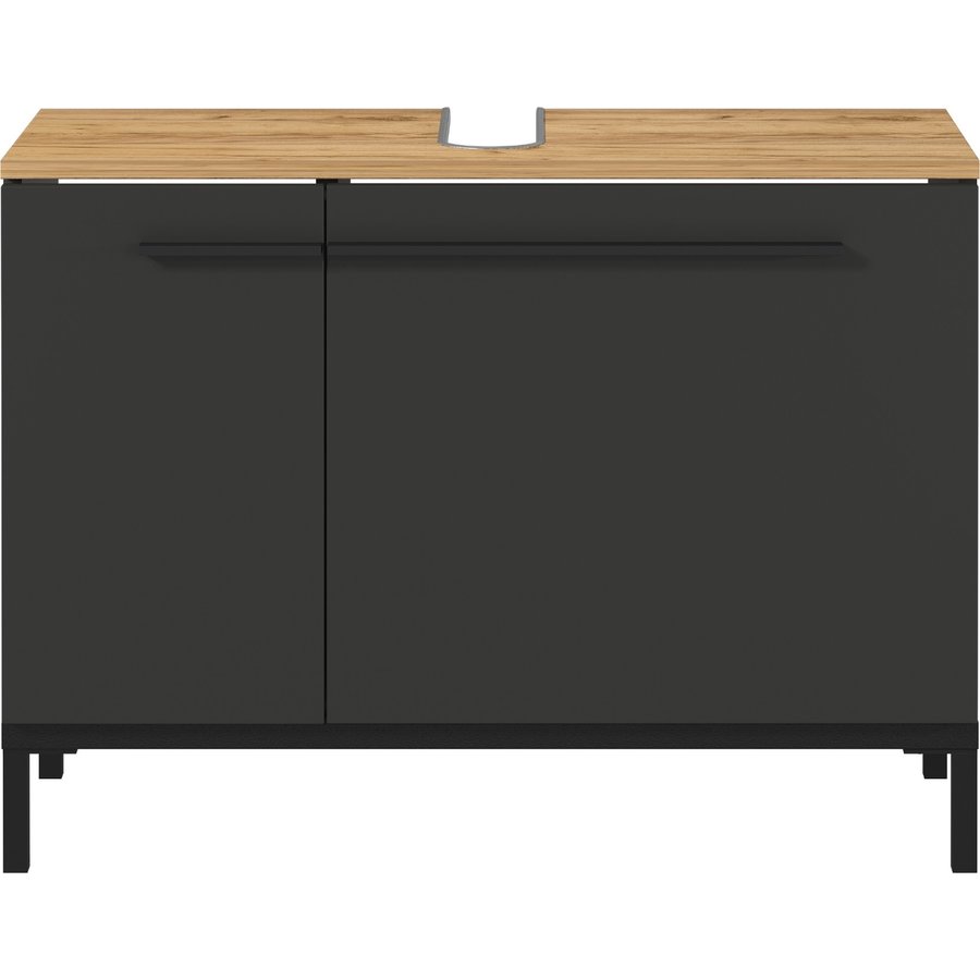 Yonkers Wastafelonderkast Grafiet / Eiken 80 cm Yonkers Wastafelonderkast Grafiet / Eiken 80 cm