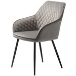 Hygge Interiors Miltona Armstoel Velvet Grijs Hygge Interiors Miltona Armstoel Velvet Grijs