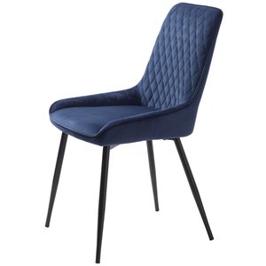 Hygge Interiors Miltona Eetkamerstoel Velvet Blauw