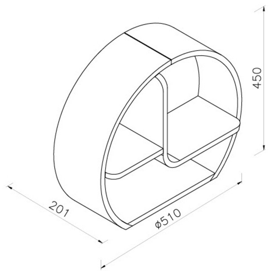 San Francisco Ronde Wandrek Walnoot San Francisco Ronde Wandrek Walnoot