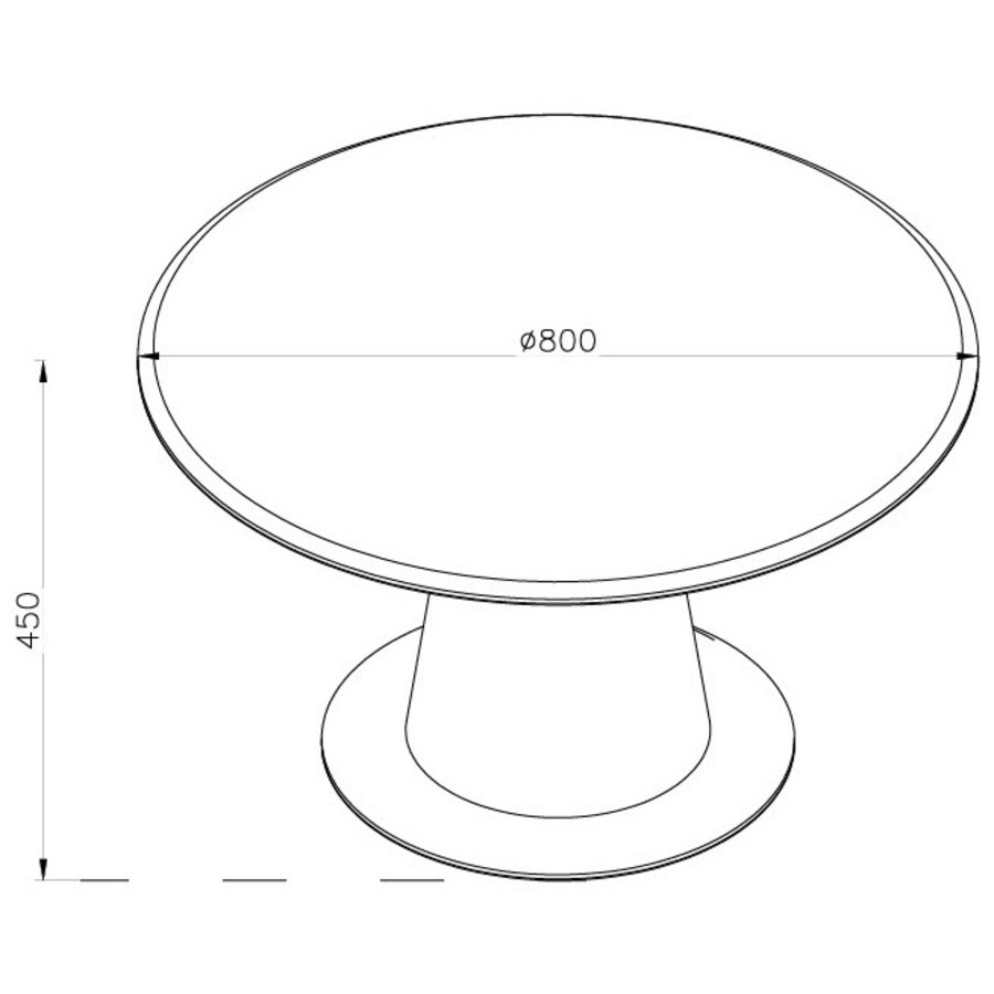 Siena Ronde Salontafel Eiken
