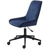 Miltona Bureaustoel Velvet Blauw